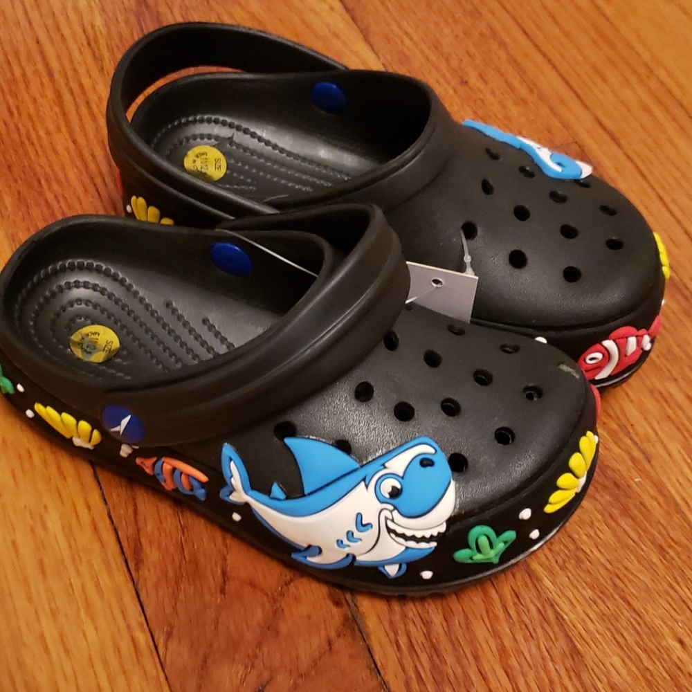 Kids Baby Shark Water Shoes Clogs, Various Sizes